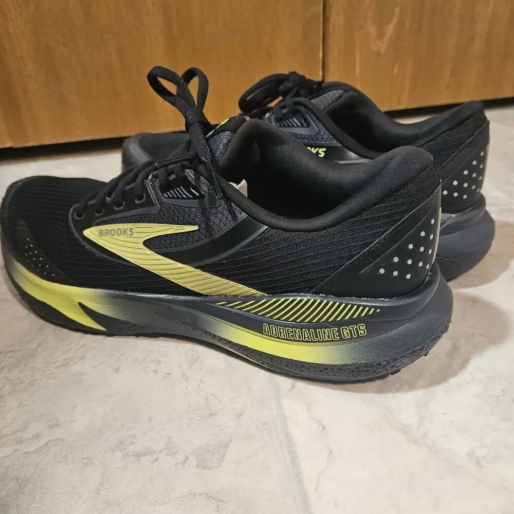 Brooks Adrenaline GTS 24  Black Yellow Running Shoes 1104381D033 Men Size 11